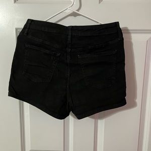 Black jean shorts